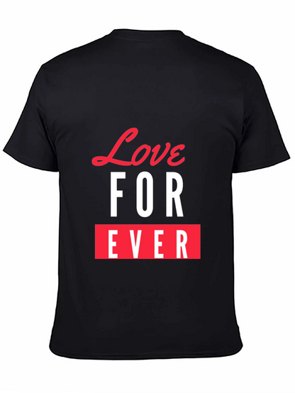 Love Forever Graphic Tee - Stylish Black T-Shirt