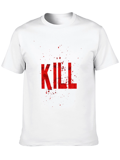 Edgy Kill Graphic Black T-Shirt