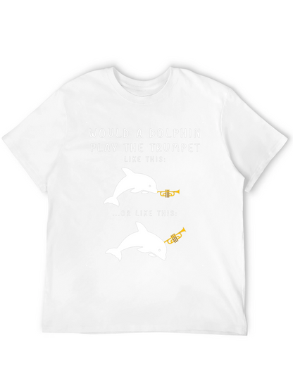 Dolphin Trumpet Graphic Tee - Funny Music Lover Shirt