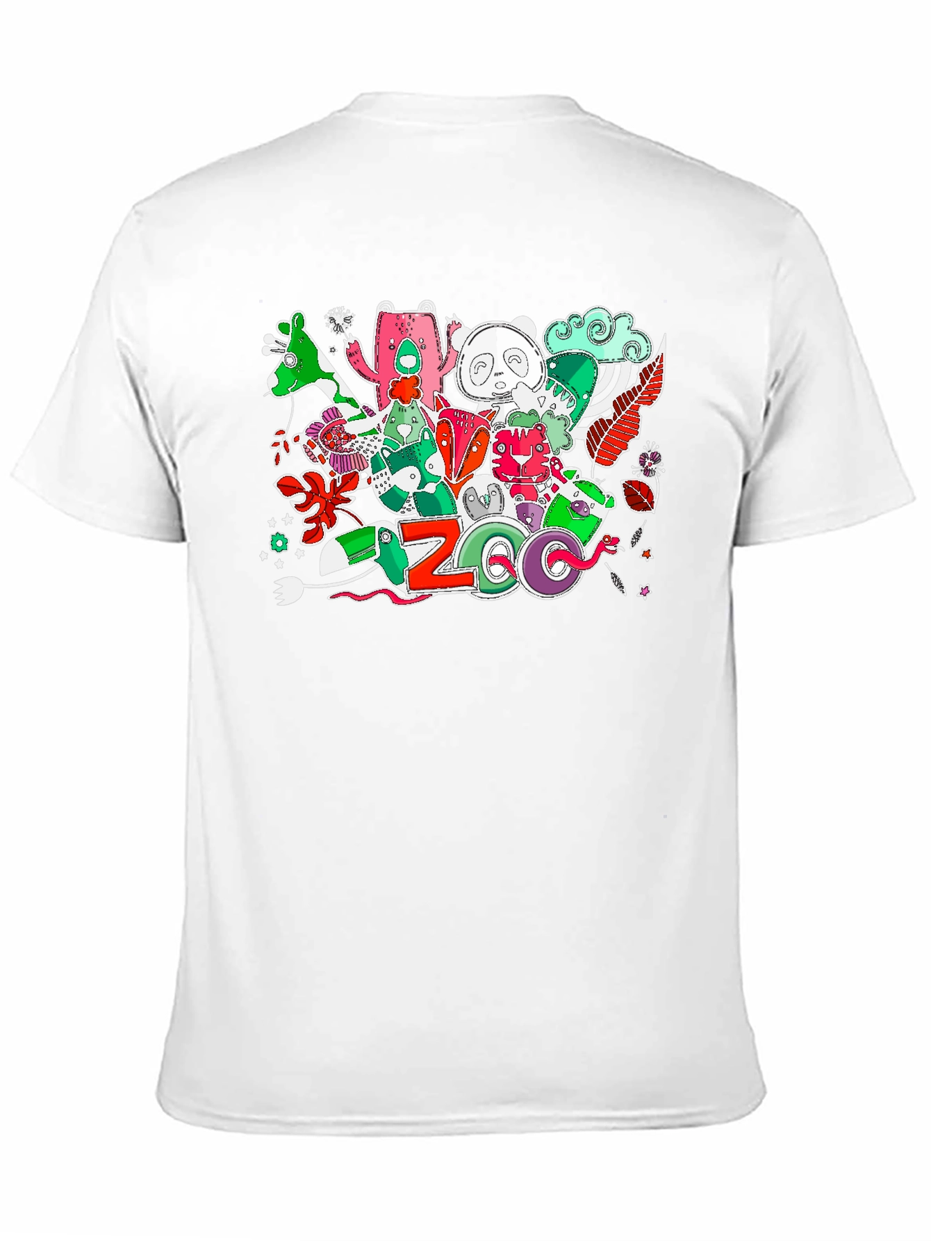 Zoo Animal Graphic Print T-Shirt
