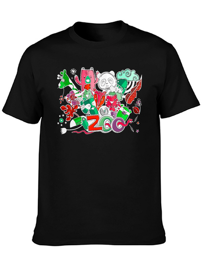 Zoo Animal Graphic Print T-Shirt