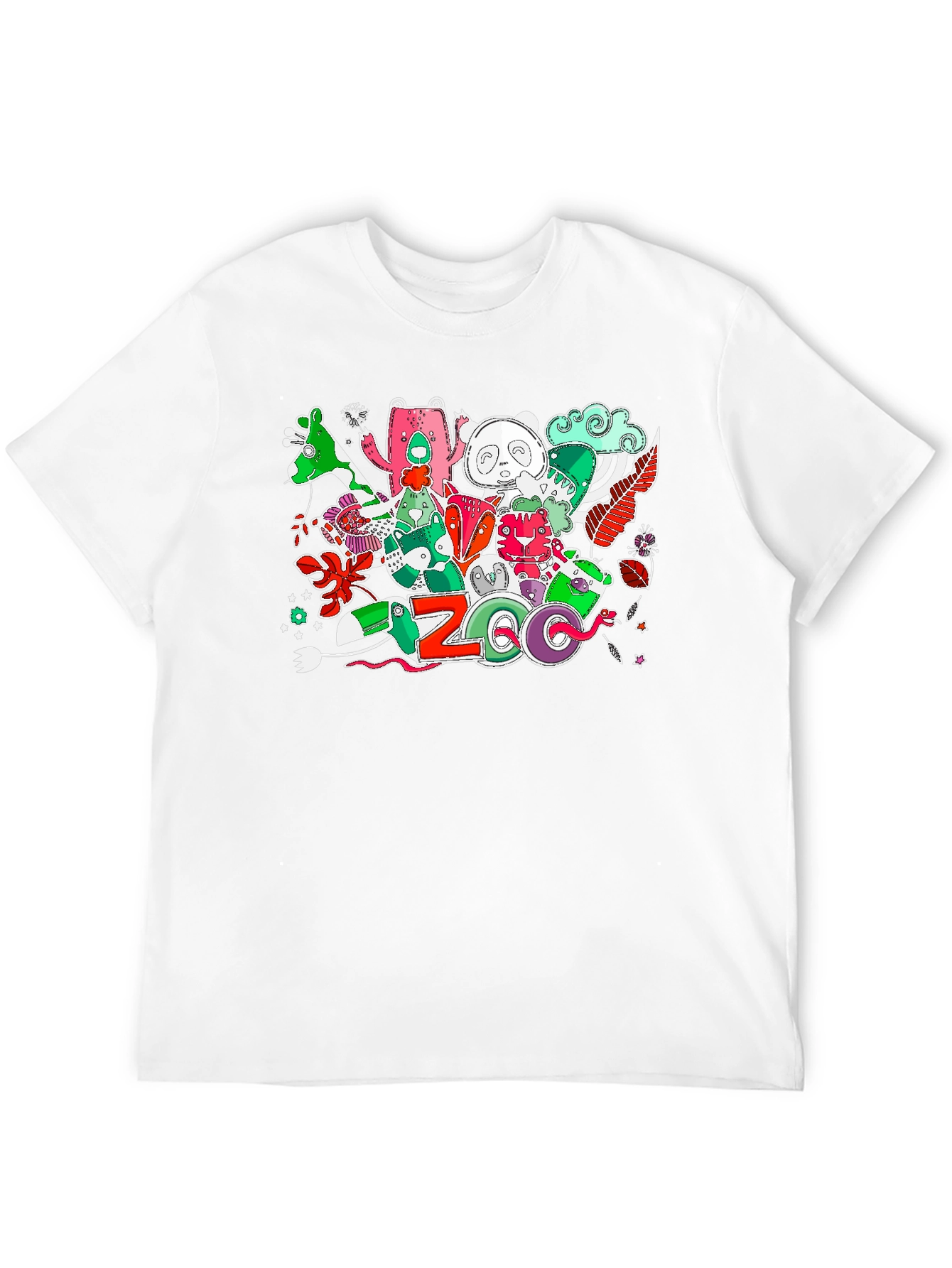 Zoo Animal Graphic Print T-Shirt