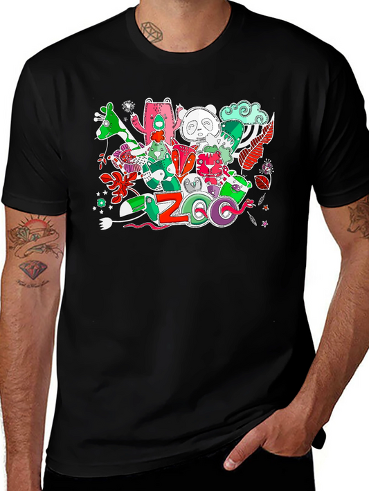 Zoo Animal Graphic Print T-Shirt