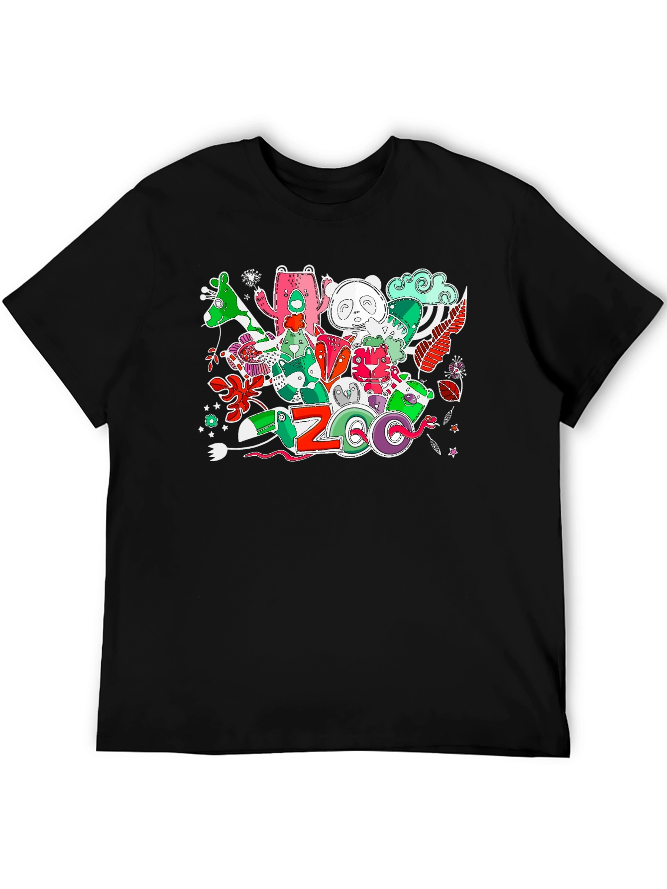 Zoo Animal Graphic Print T-Shirt