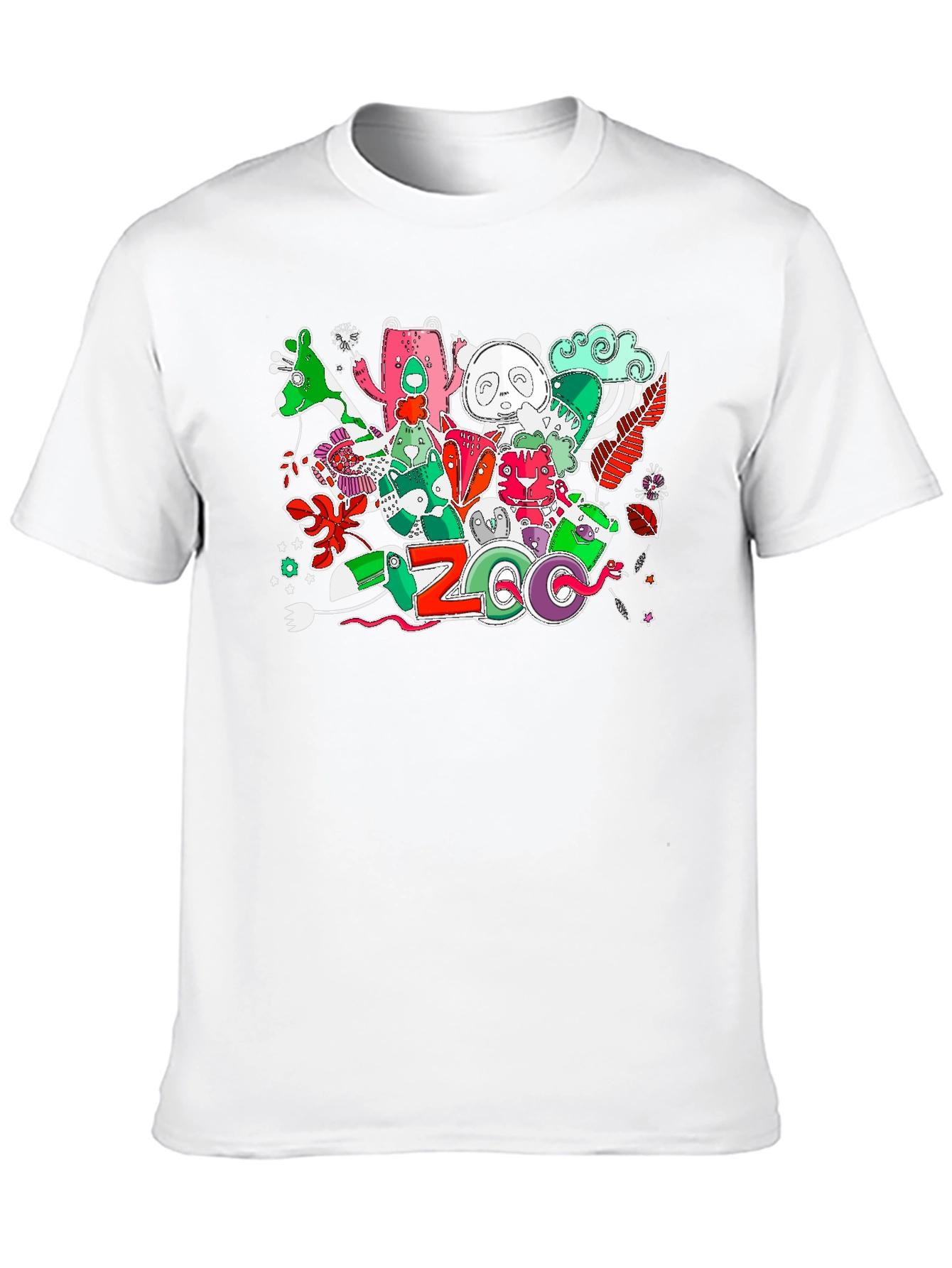 Zoo Animal Graphic Print T-Shirt