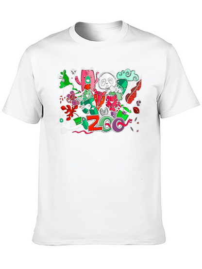 Zoo Animal Graphic Print T-Shirt