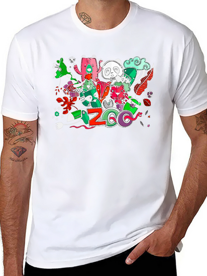 Zoo Animal Graphic Print T-Shirt