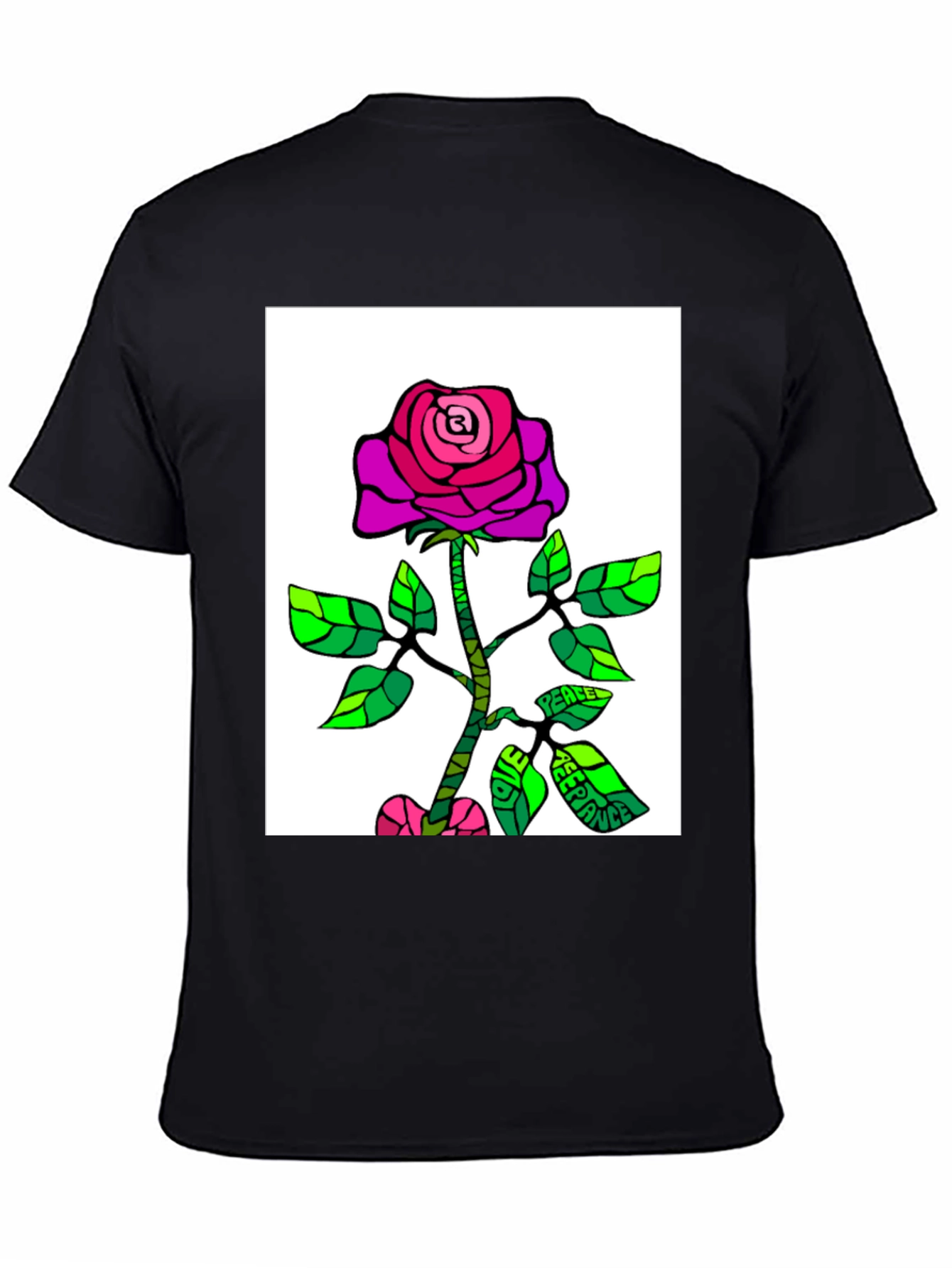 Rose Peace T-Shirt - Unique Graphic Tee