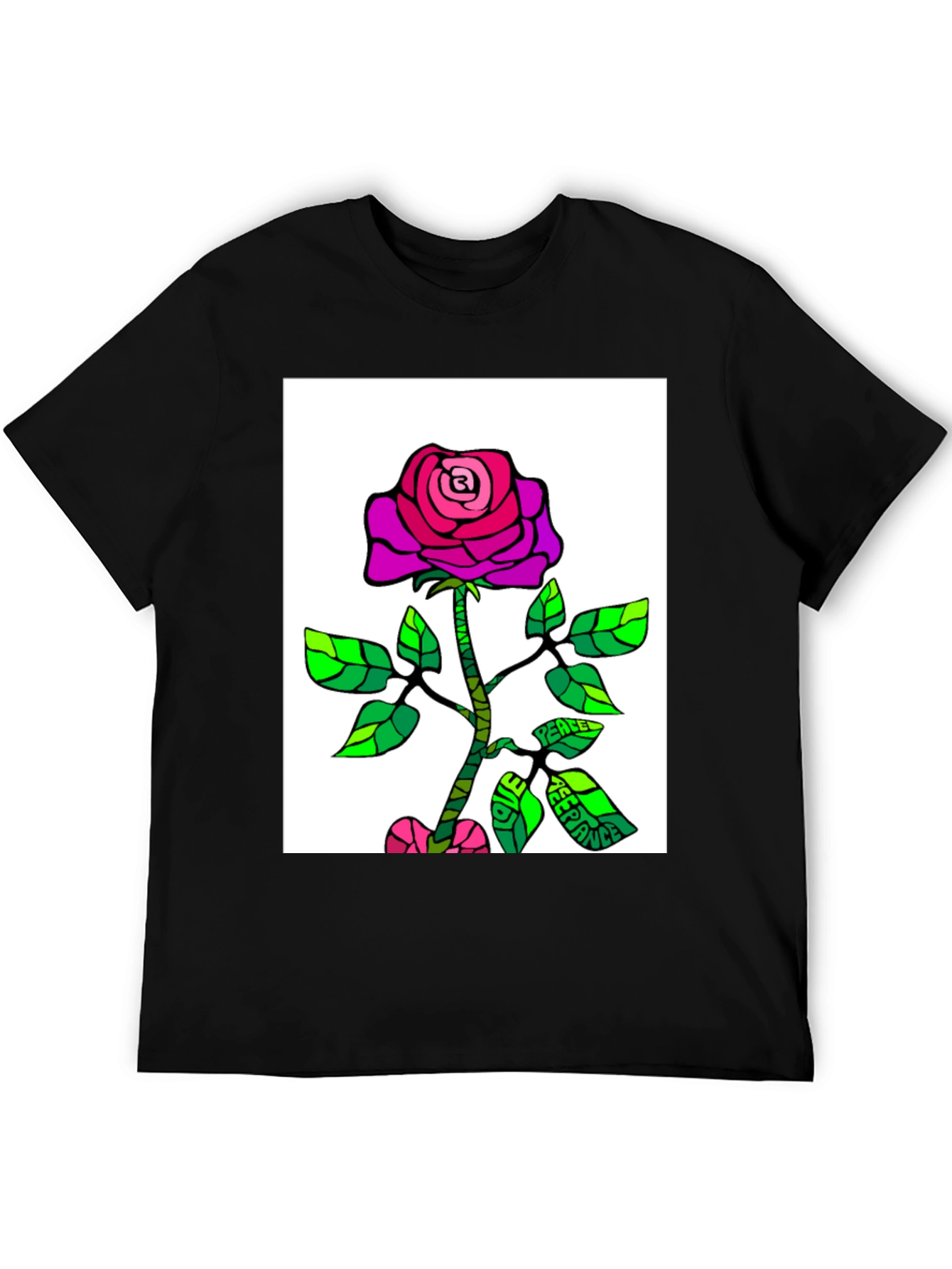 Rose Peace T-Shirt - Unique Graphic Tee