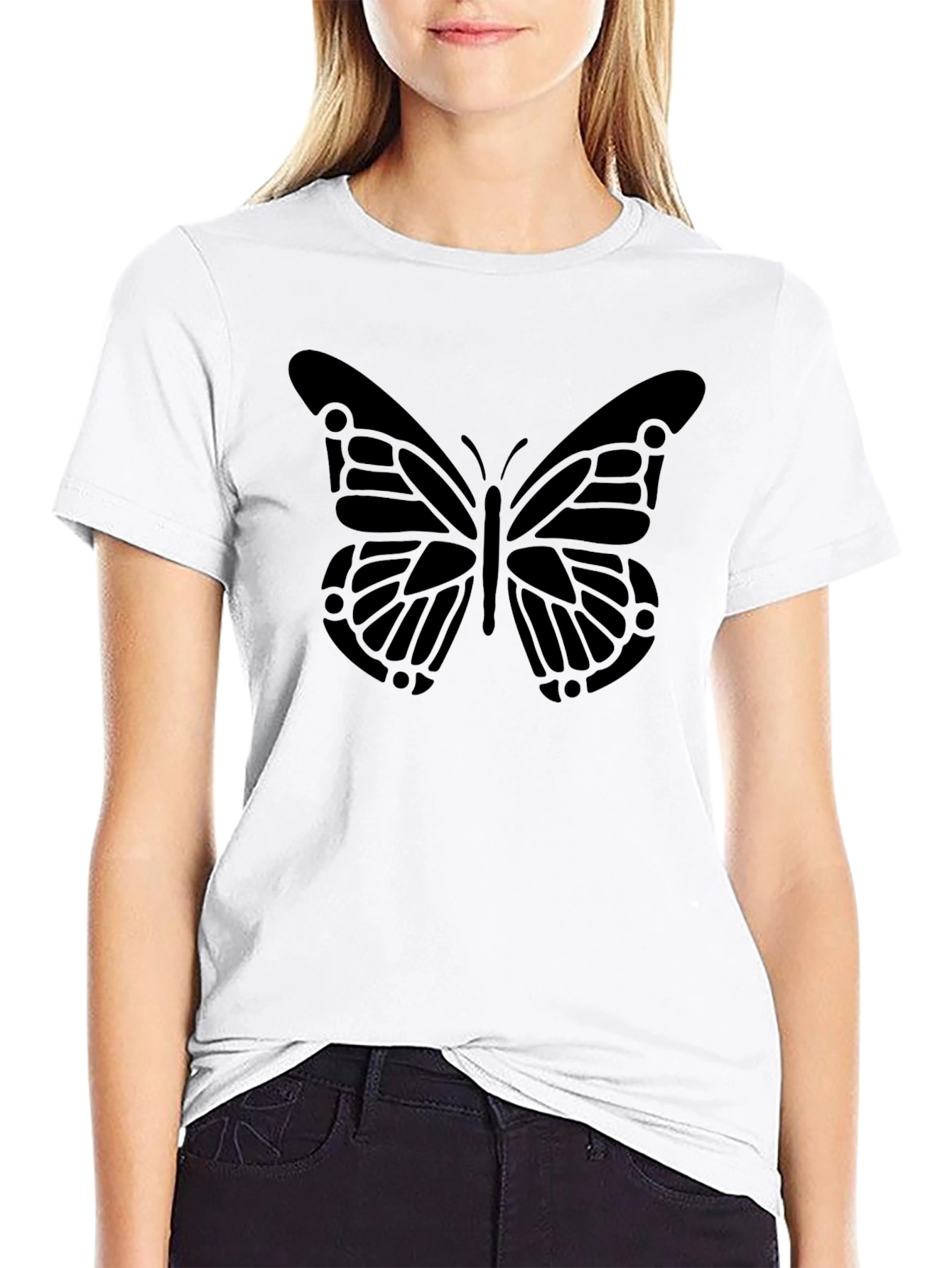 Butterfly Graphic Black T-Shirt