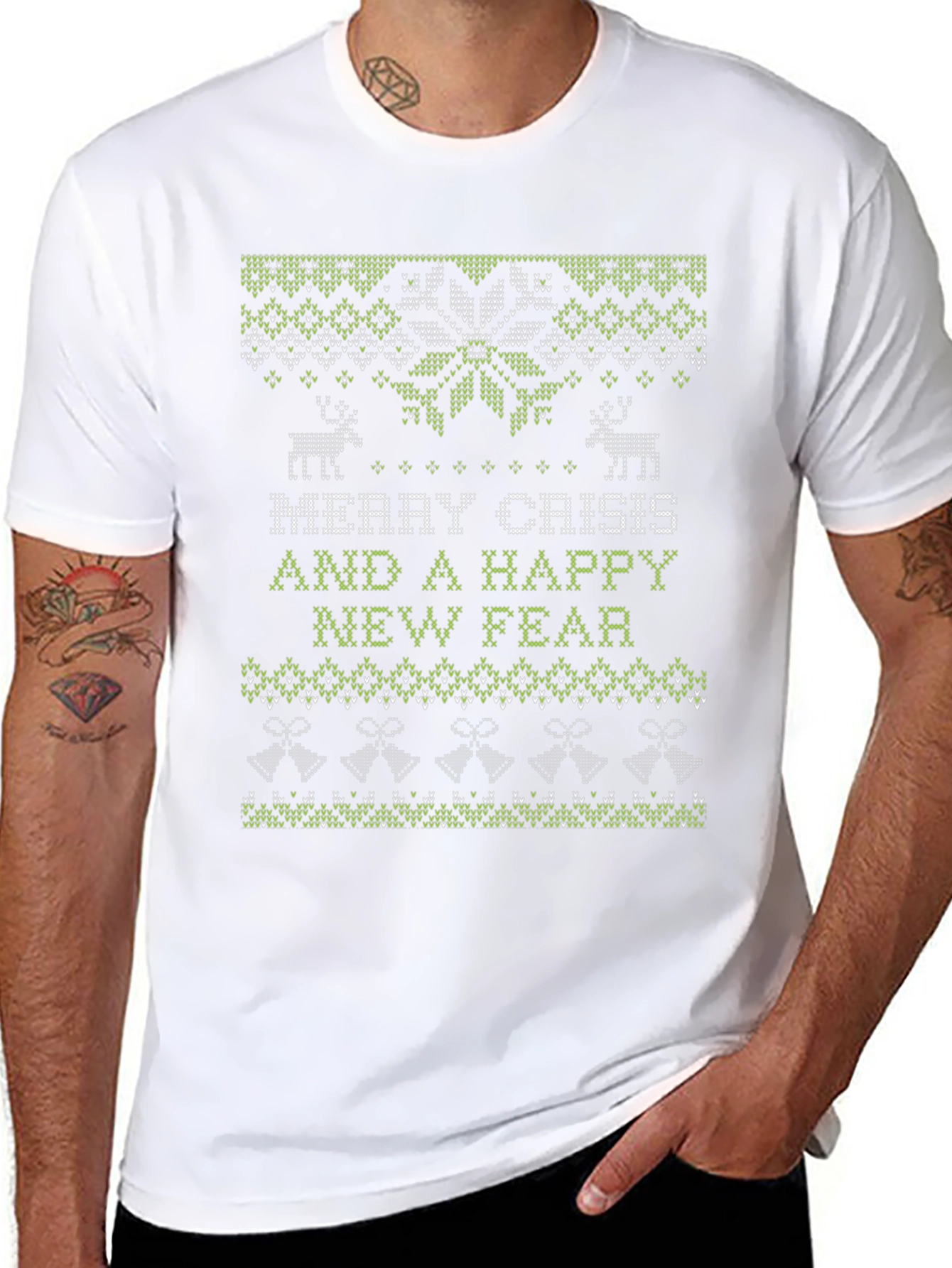 Merry Crisis Ugly Christmas Sweater T-Shirt