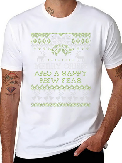 Merry Crisis Ugly Christmas Sweater T-Shirt