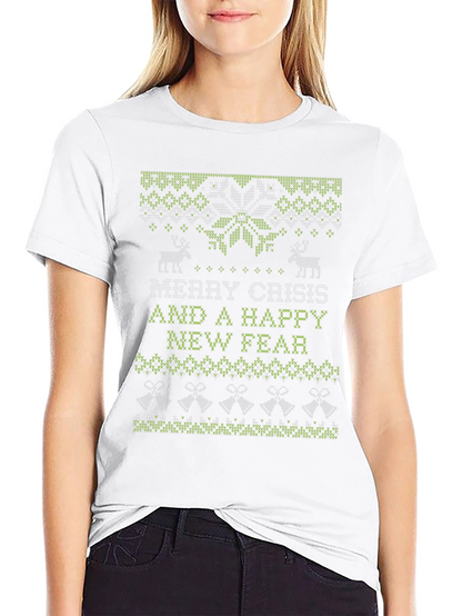 Merry Crisis Ugly Christmas Sweater T-Shirt