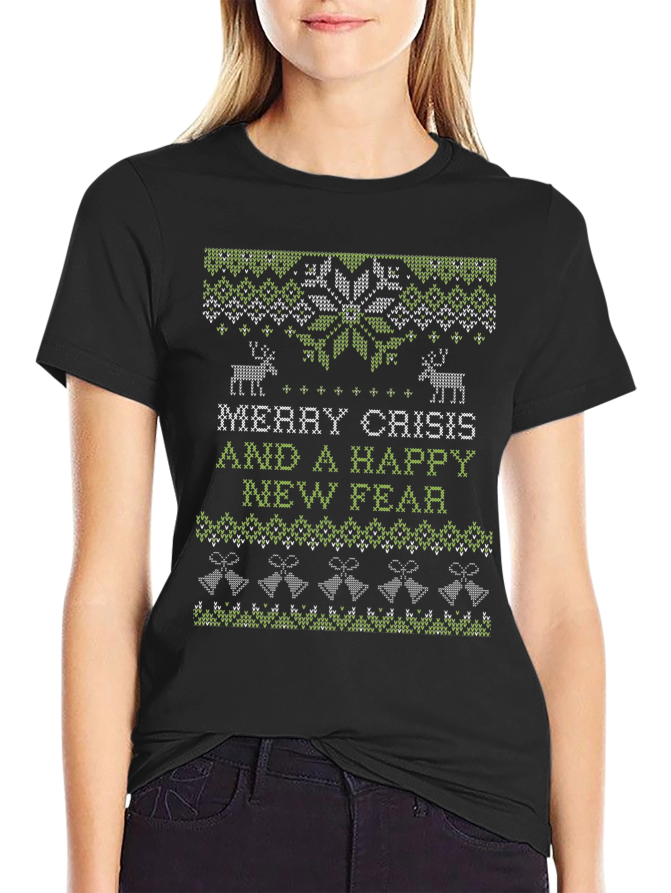 Merry Crisis Ugly Christmas Sweater T-Shirt