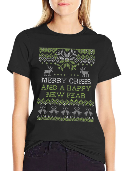 Merry Crisis Ugly Christmas Sweater T-Shirt