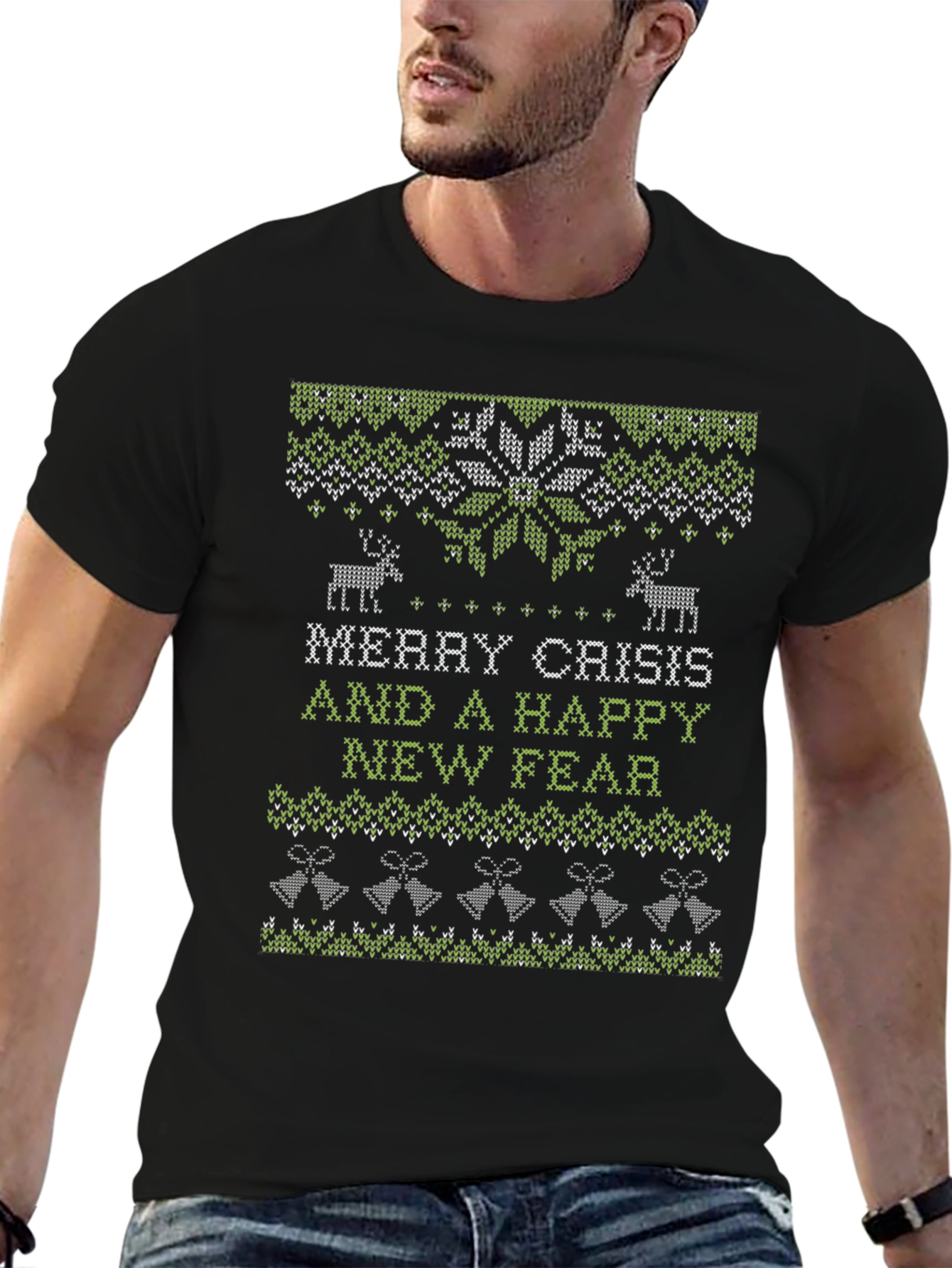 Merry Crisis Ugly Christmas Sweater T-Shirt