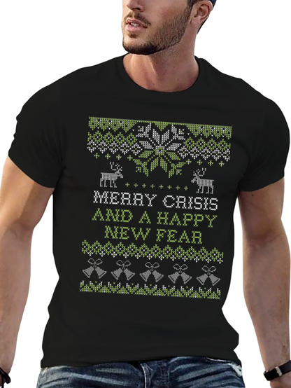 Merry Crisis Ugly Christmas Sweater T-Shirt