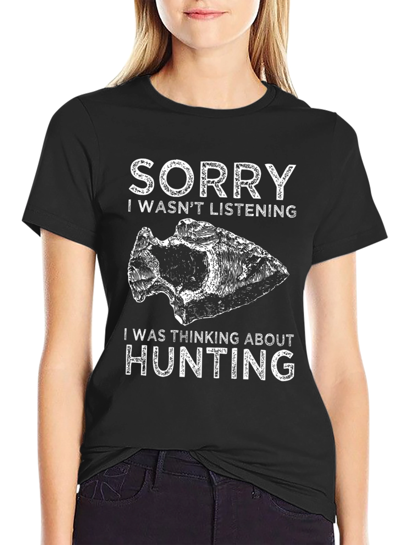 Hunting Graphic T-Shirt - Sorry Thinking About Hunting