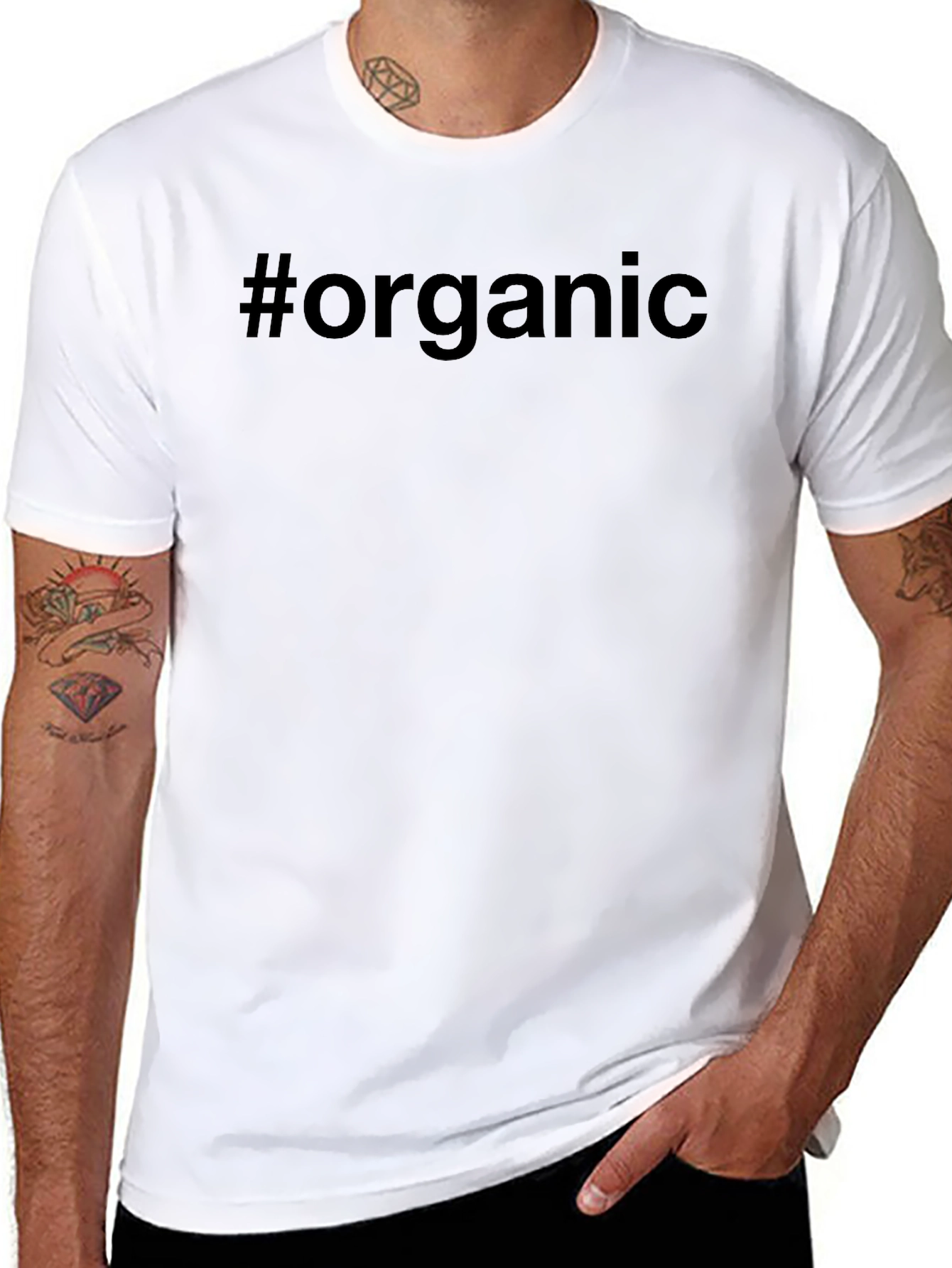 #organic Black T-Shirt