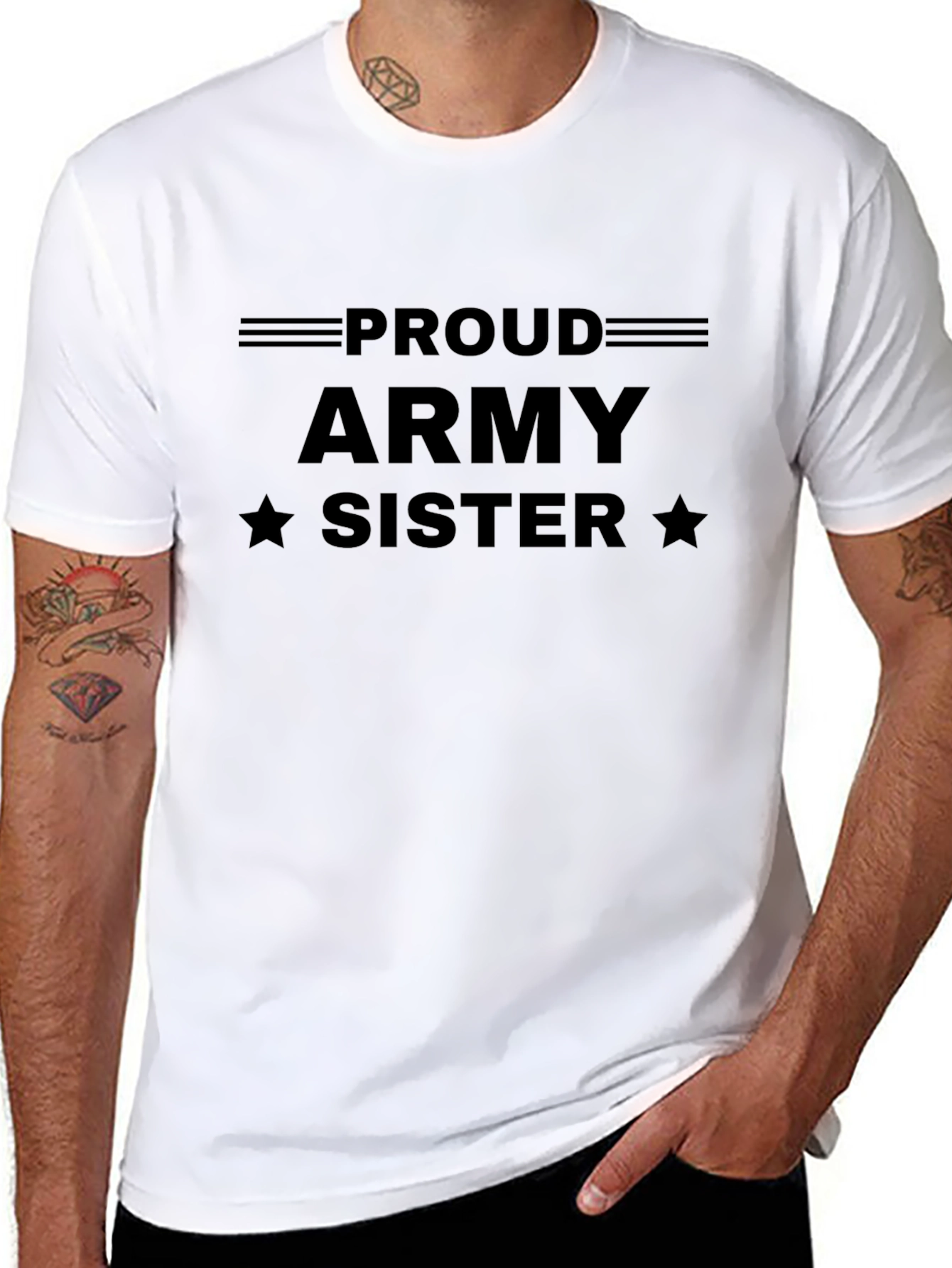 Proud Army Sister T-Shirt - Military Pride Tee