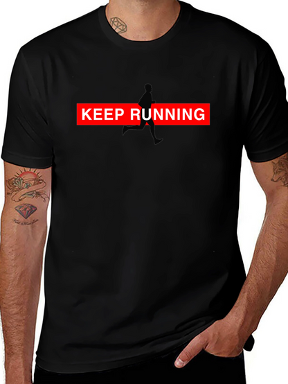 Keep Running Graphic Tee - Black