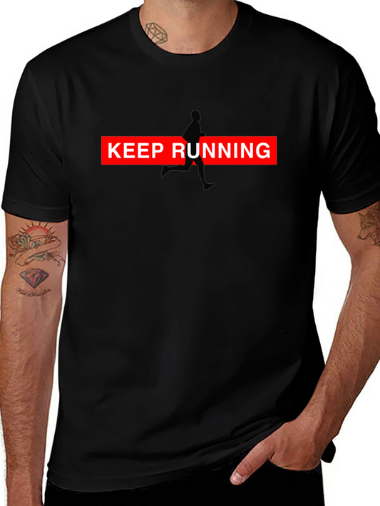 Keep Running Graphic Tee - Black