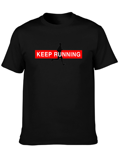 Keep Running Graphic Tee - Black