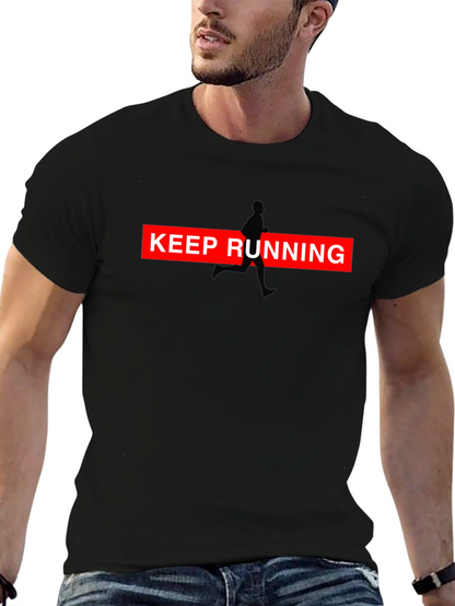 Keep Running Graphic Tee - Black