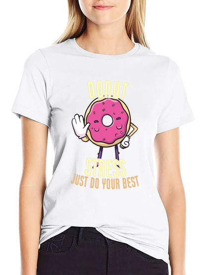 Donut Stress Graphic T-Shirt - Unisex Cotton Tee