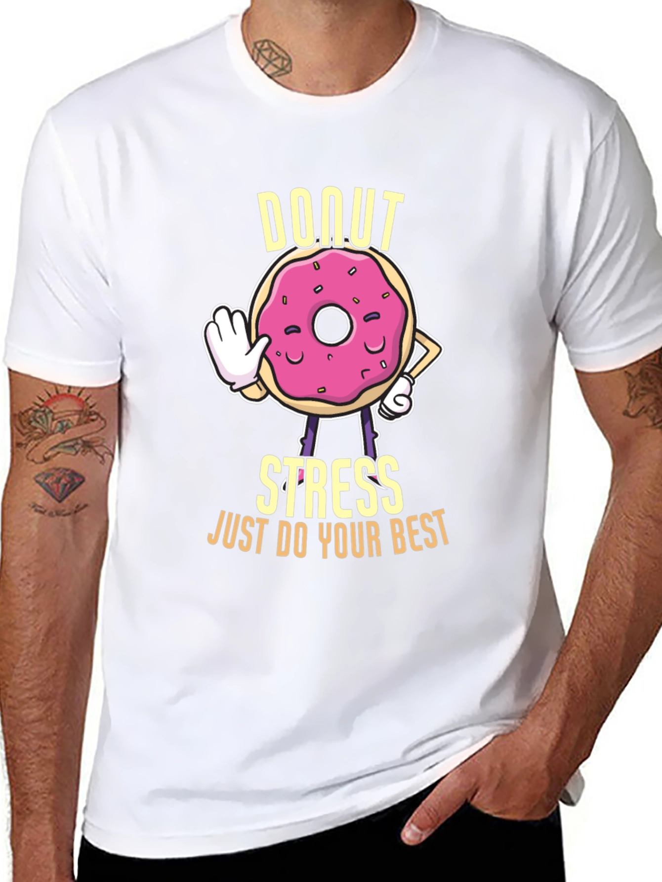 Donut Stress Graphic T-Shirt - Unisex Cotton Tee