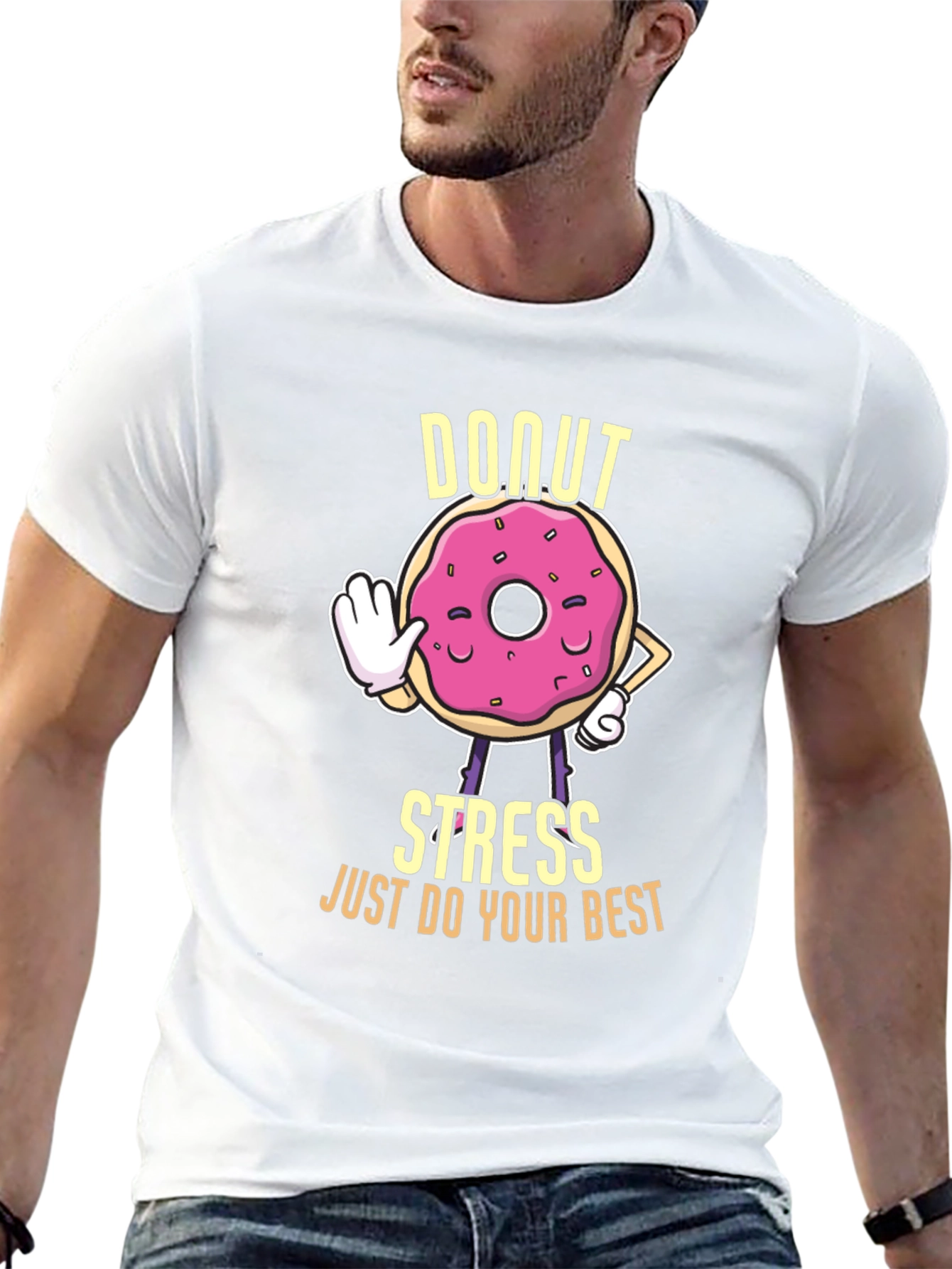 Donut Stress Graphic T-Shirt - Unisex Cotton Tee