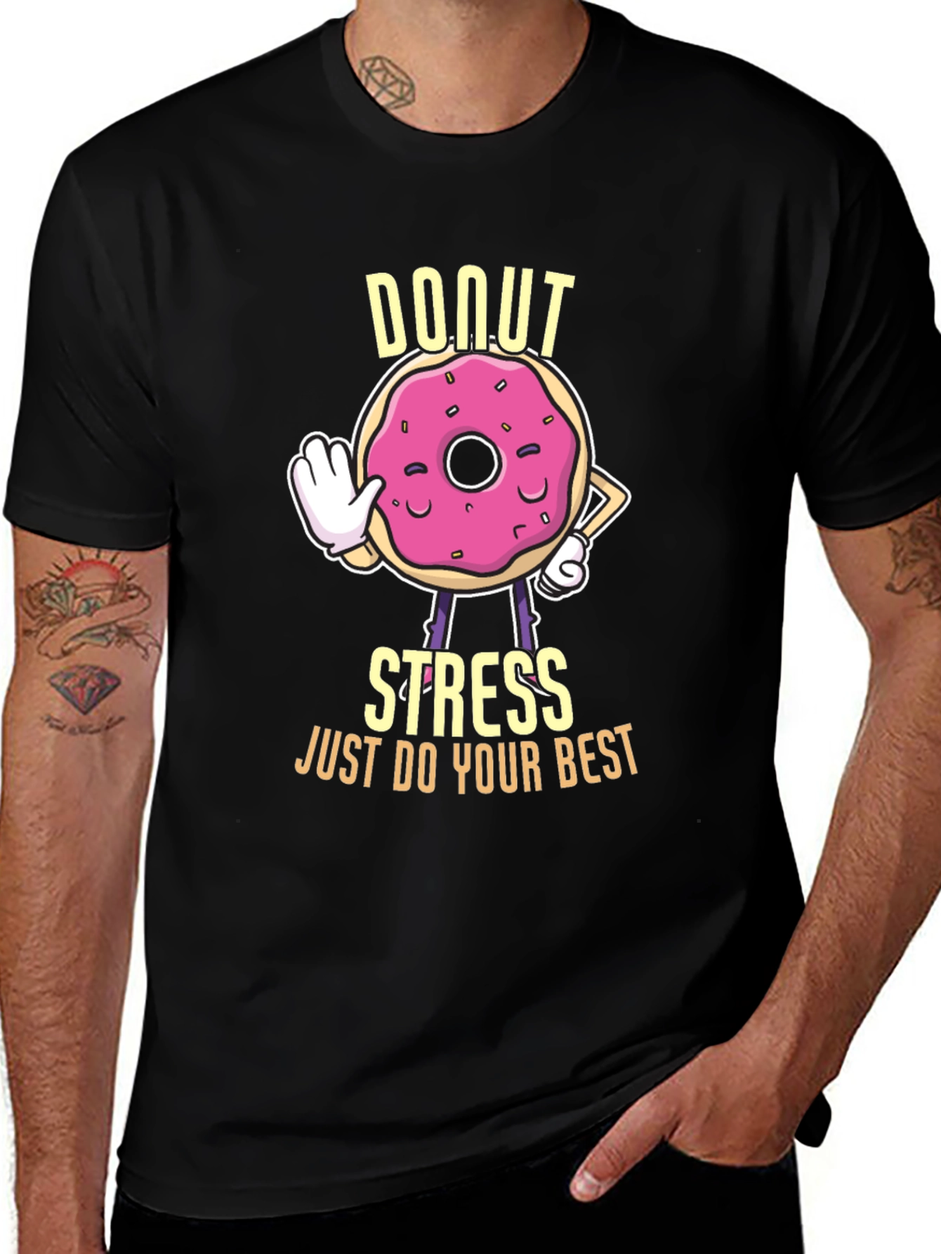 Donut Stress Graphic T-Shirt - Unisex Cotton Tee
