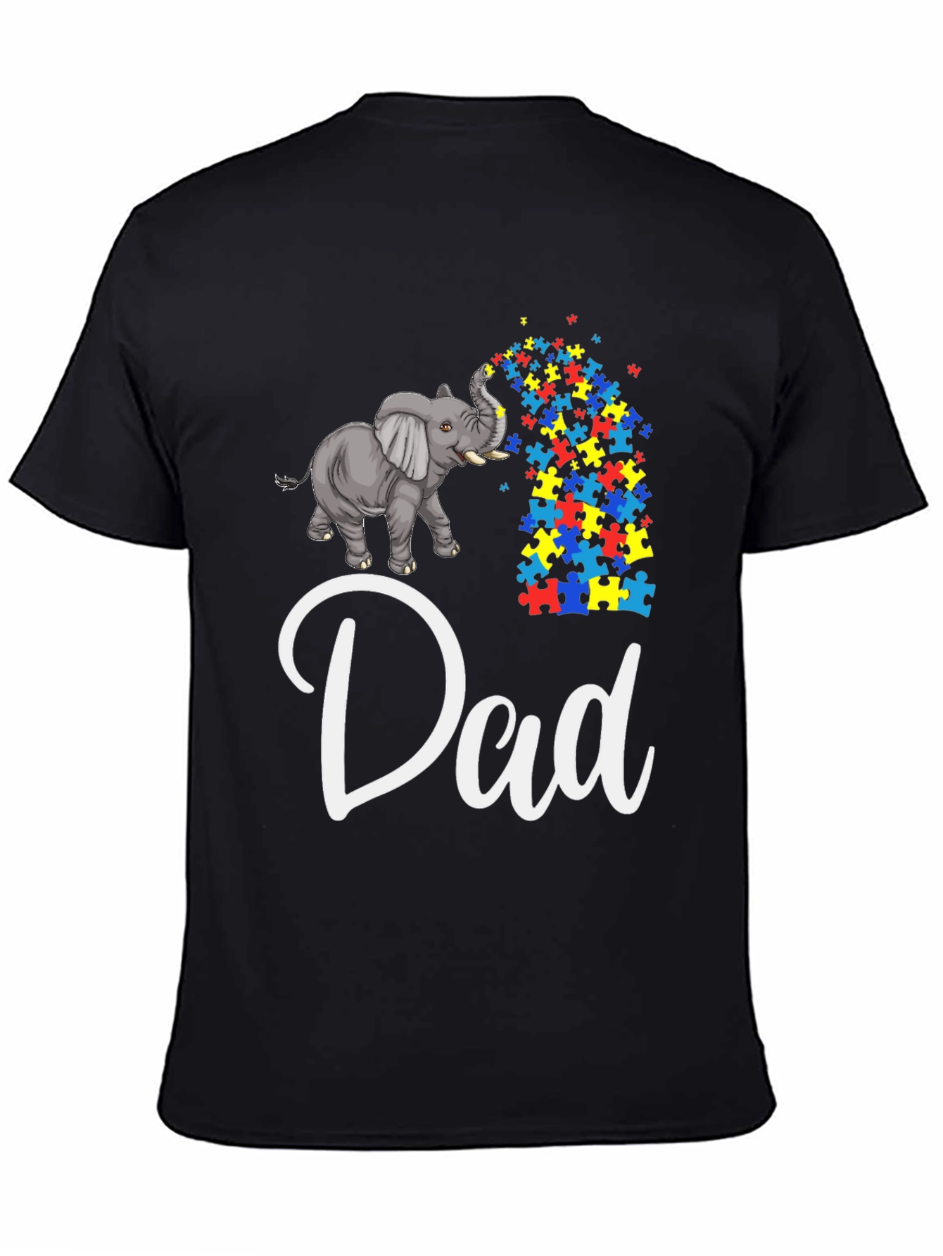 Autism Awareness Elephant Dad T-Shirt