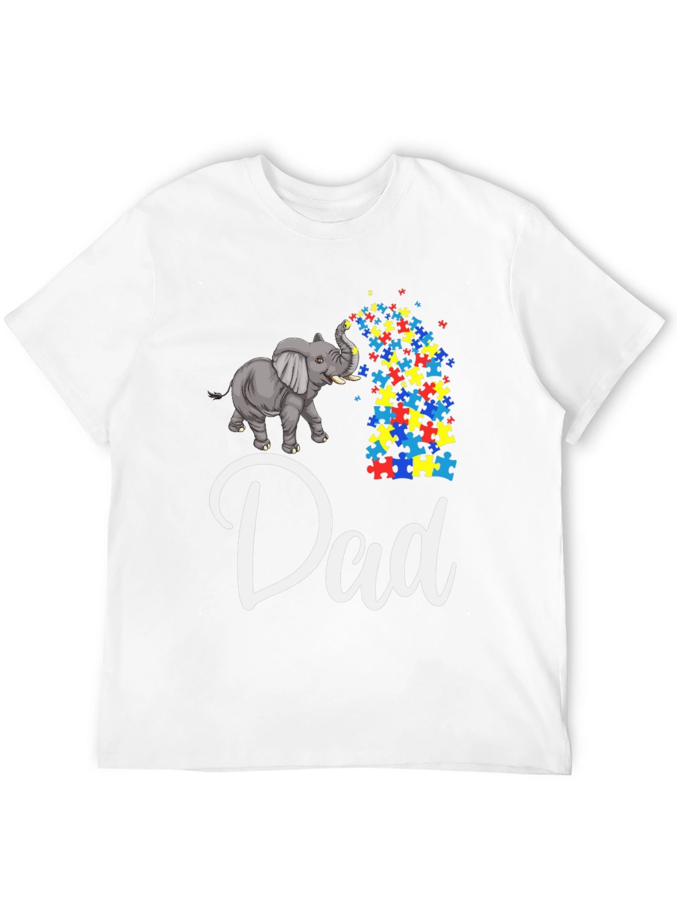 Autism Awareness Elephant Dad T-Shirt