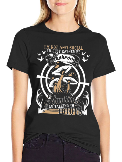 Mushroom Hunting Graphic T-Shirt - Anti-Social Tee