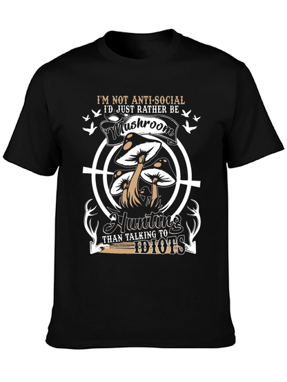 Mushroom Hunting Graphic T-Shirt - Anti-Social Tee