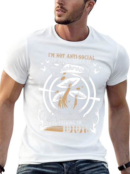 Mushroom Hunting Graphic T-Shirt - Anti-Social Tee