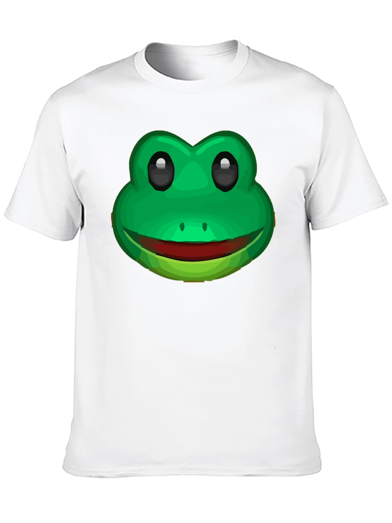 Funny Frog Face Graphic T-Shirt - Black Cotton Tee
