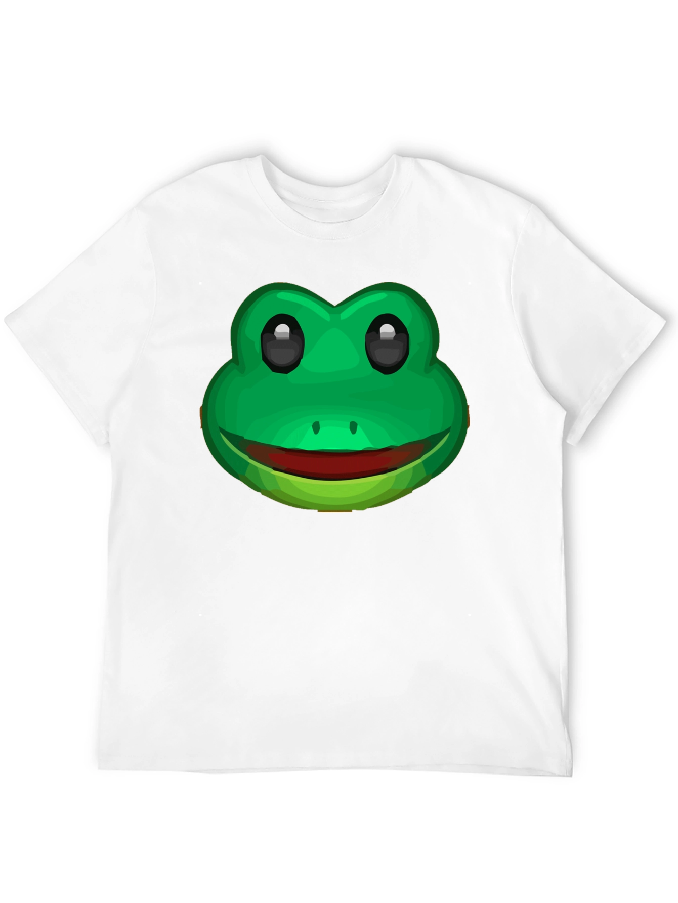 Funny Frog Face Graphic T-Shirt - Black Cotton Tee