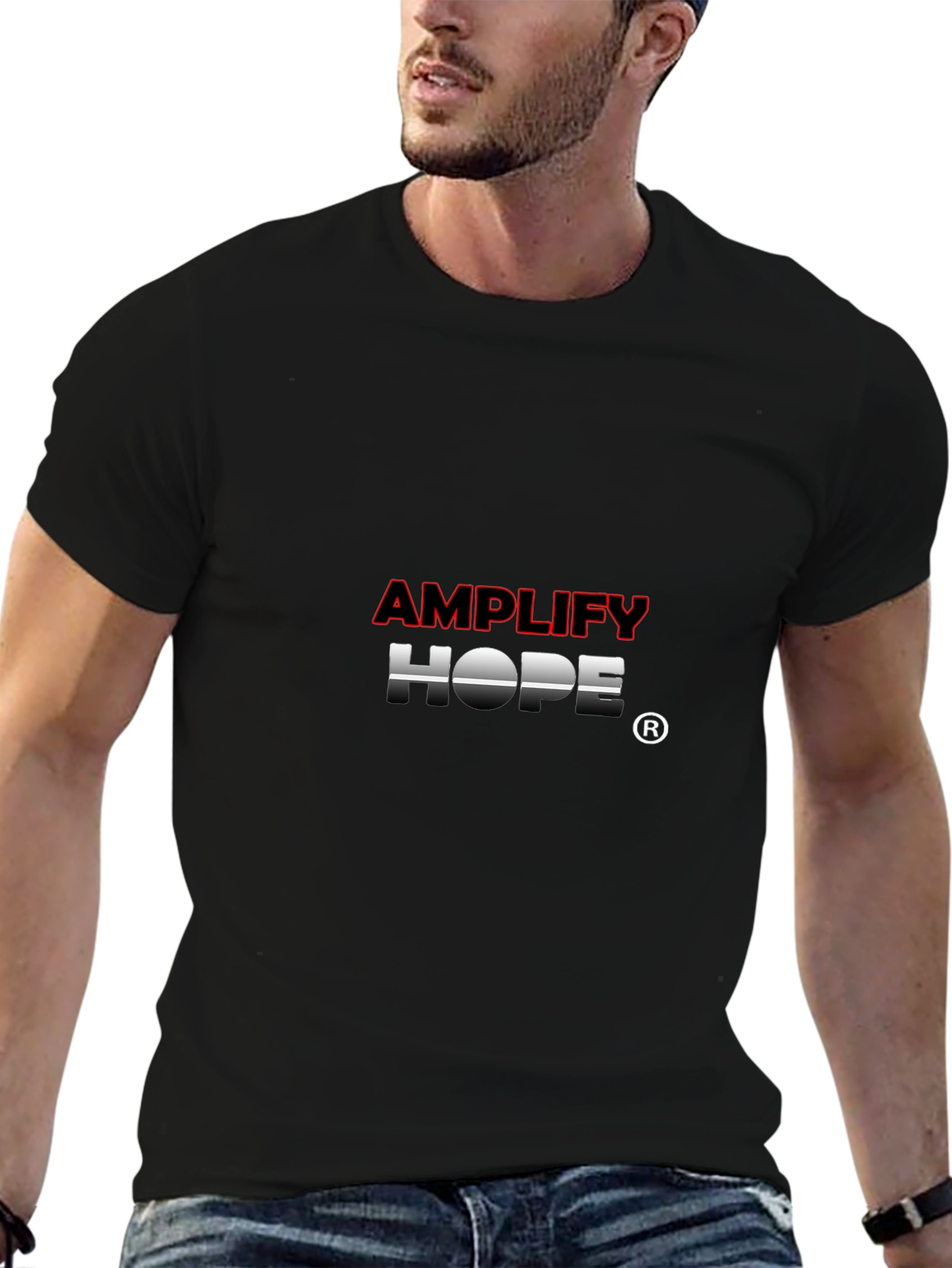 Amplify Hope Black Graphic T-Shirt