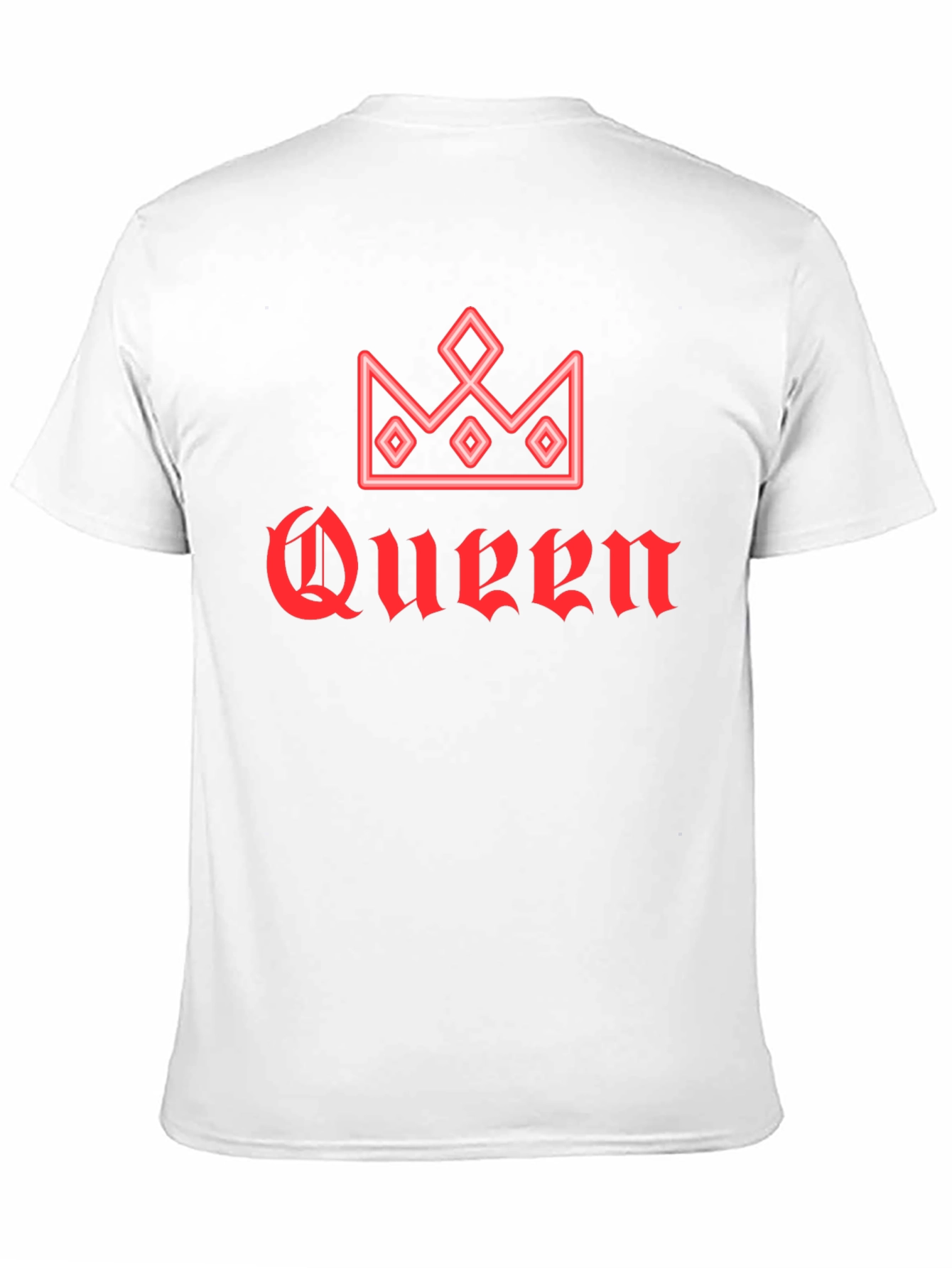 Queen Crown Red Graphic Black T-Shirt