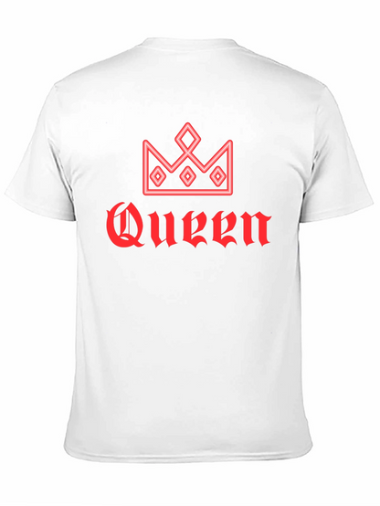 Queen Crown Red Graphic Black T-Shirt