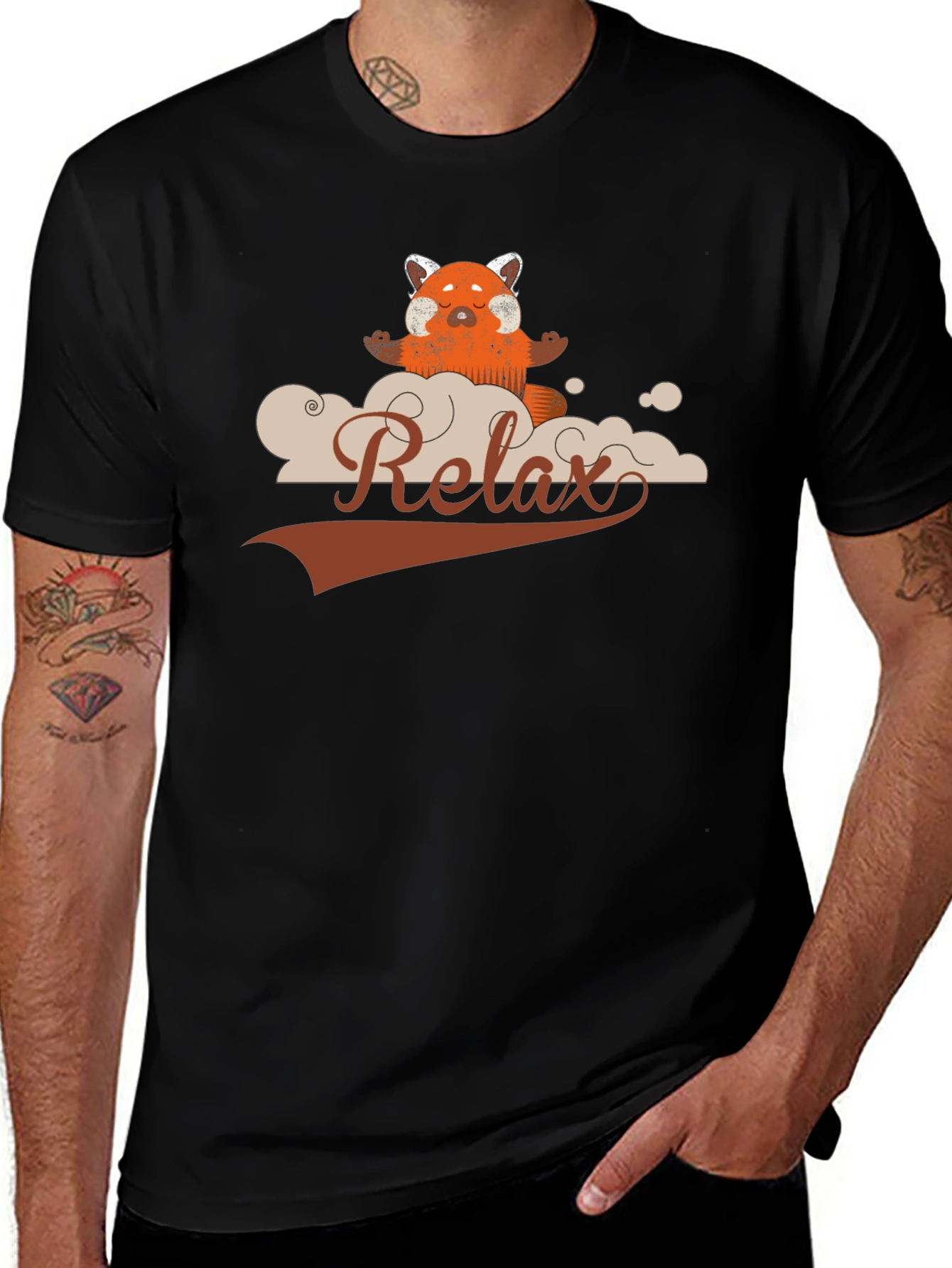 Relax Red Panda Meditation T-Shirt