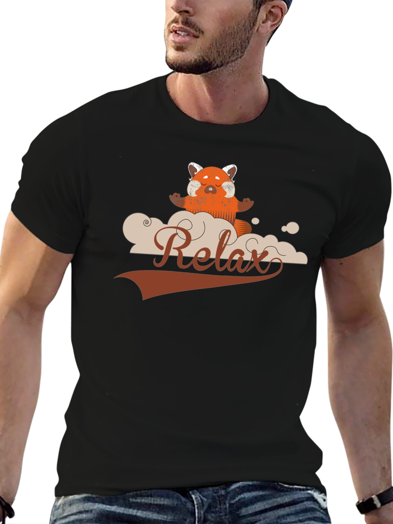 Relax Red Panda Meditation T-Shirt