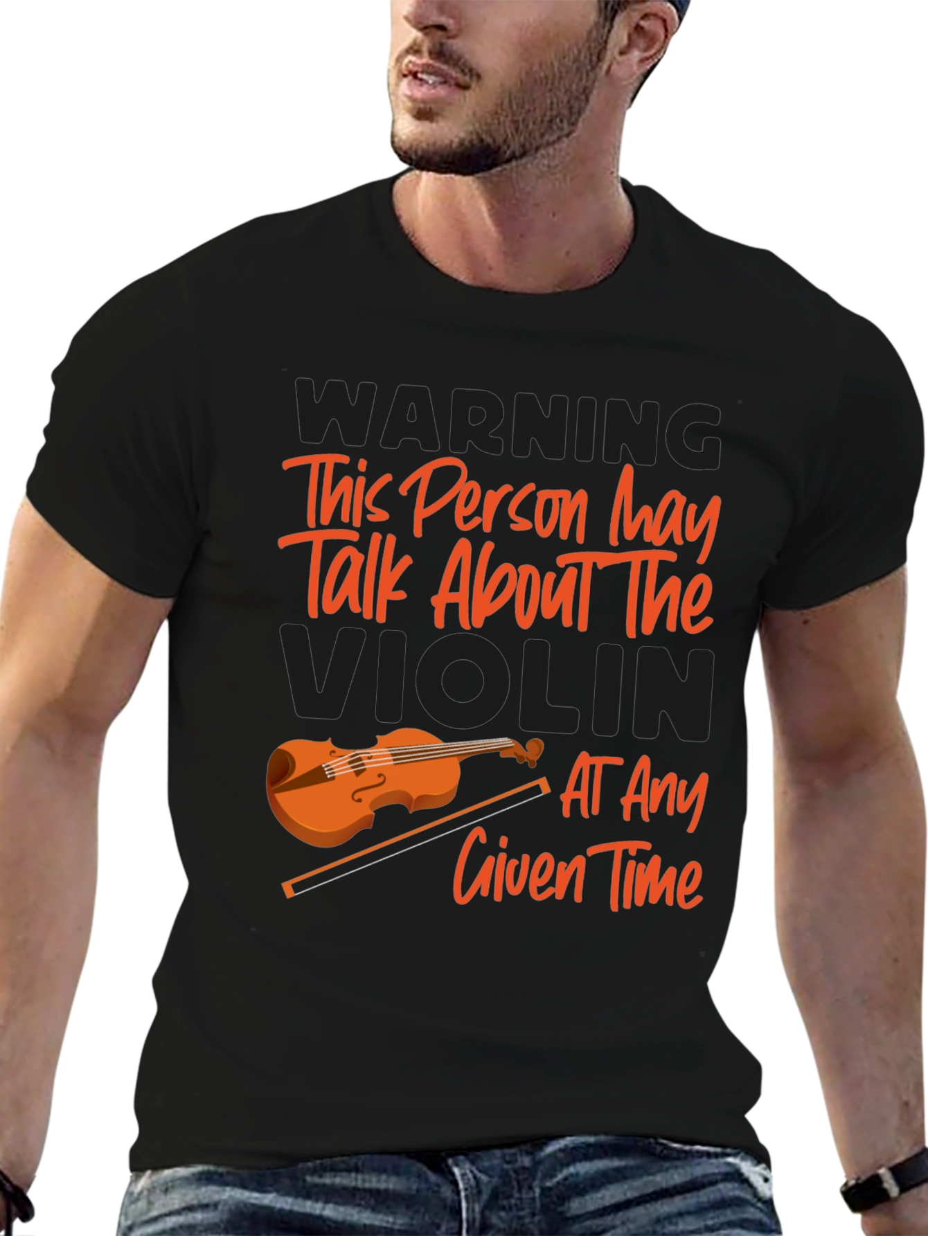 Violin Lover T-Shirt: Warning May Talk About Violin!