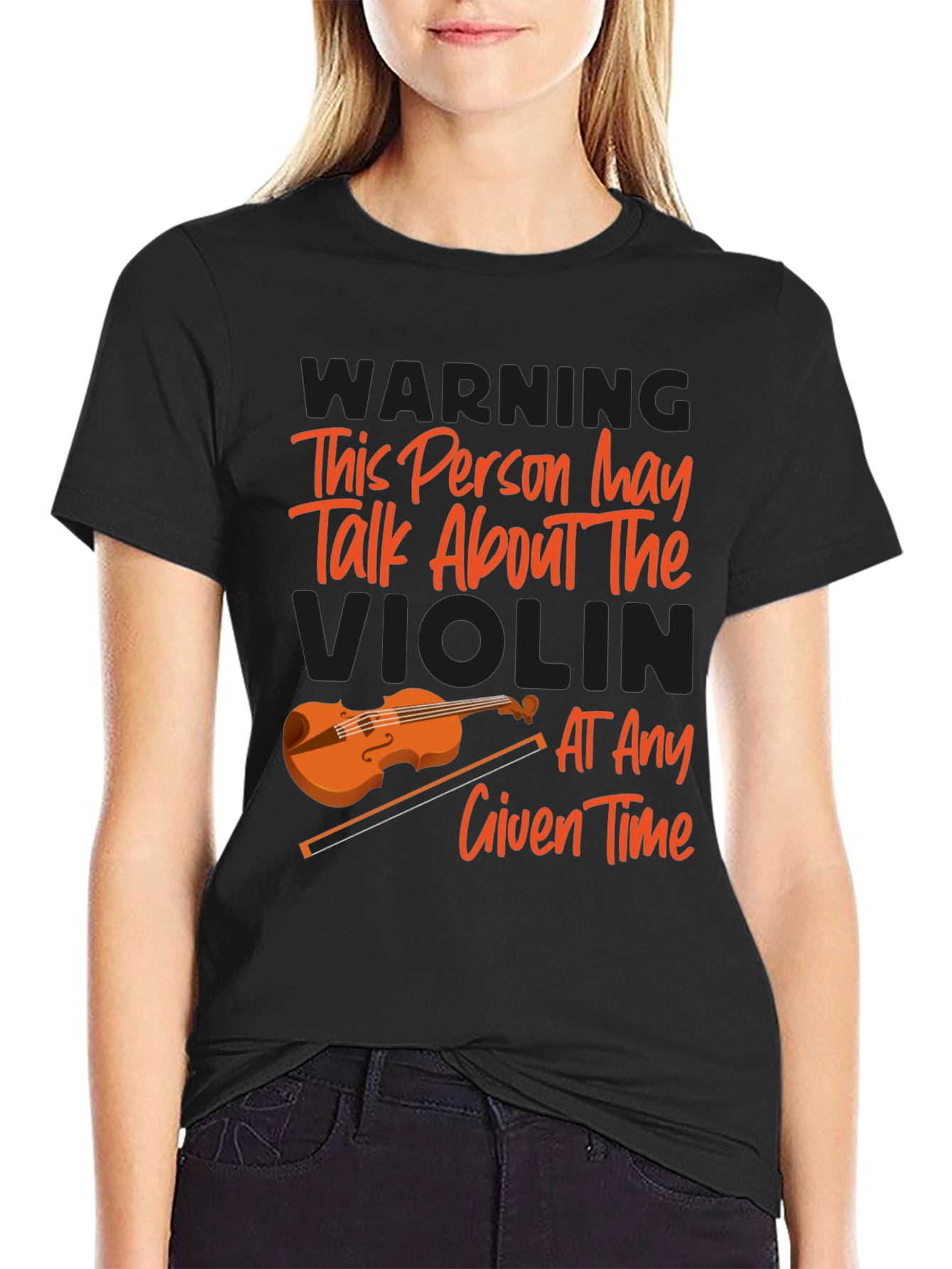 Violin Lover T-Shirt: Warning May Talk About Violin!