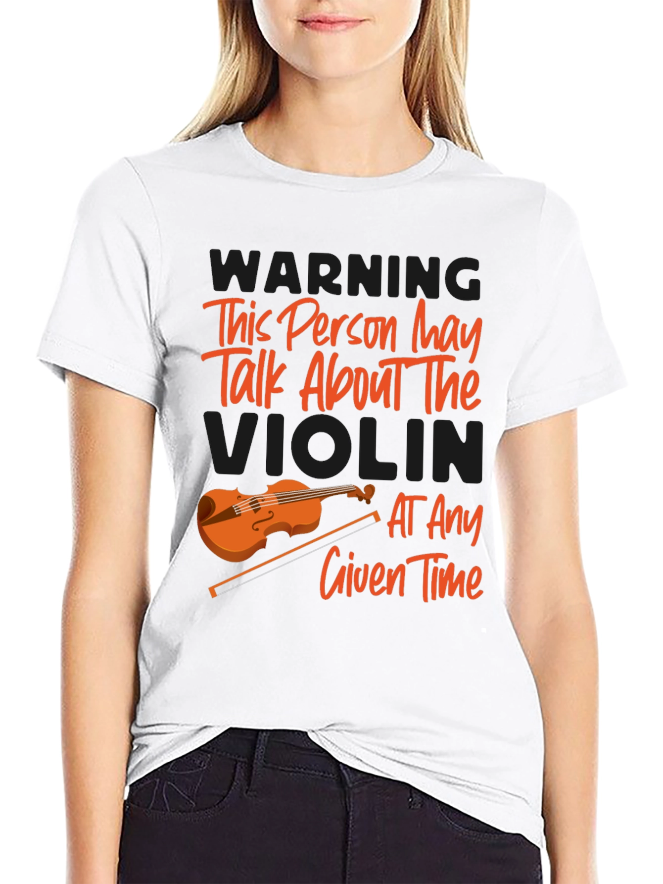 Violin Lover T-Shirt: Warning May Talk About Violin!