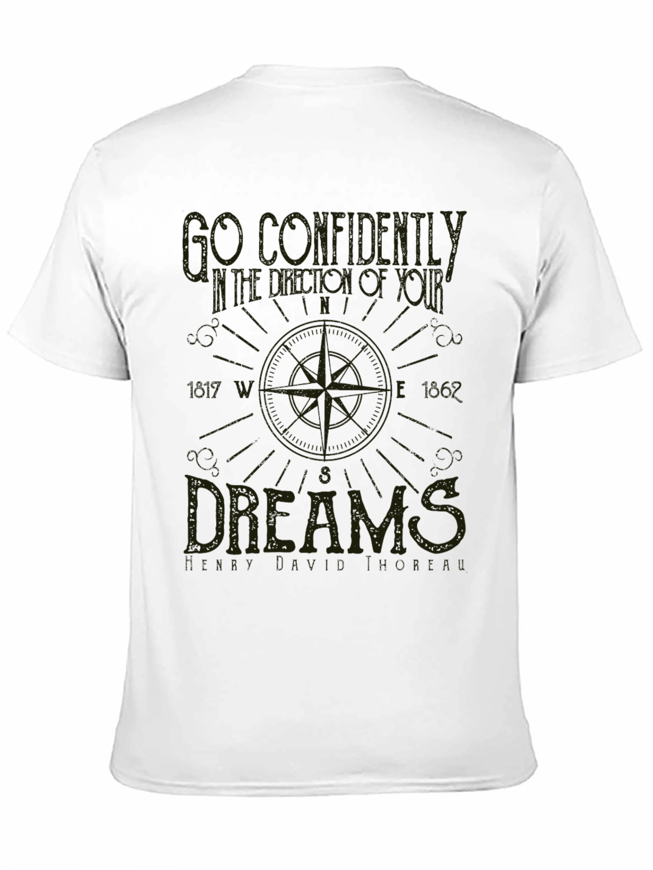 Compass Dreams Graphic Tee - Unisex Black T-Shirt