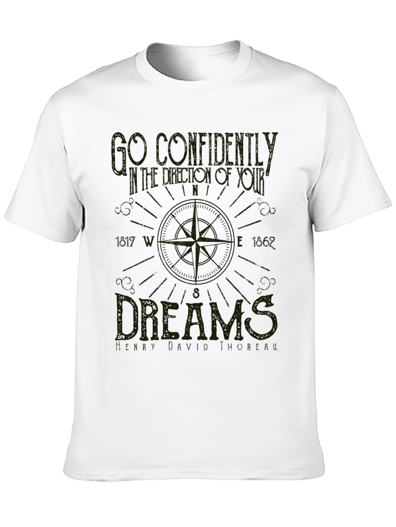 Compass Dreams Graphic Tee - Unisex Black T-Shirt