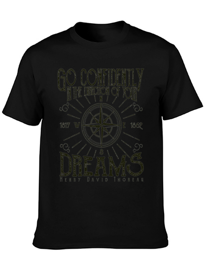 Compass Dreams Graphic Tee - Unisex Black T-Shirt